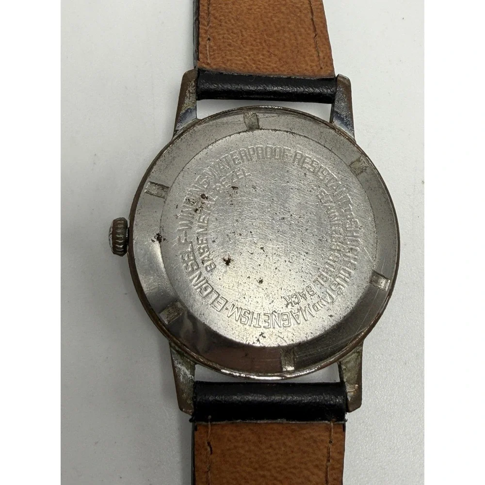 Worn Elgin Sportsman Working Mens Watch Germany Selfwinding 34MM 7.5